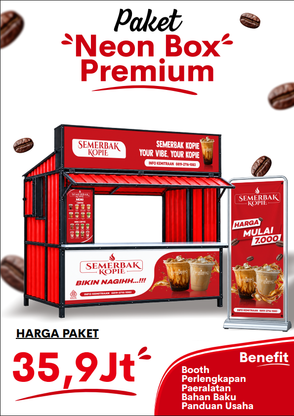 Brosur Paket Neon Box Premium Semerbak Kopie, harga Rp 35,9 juta