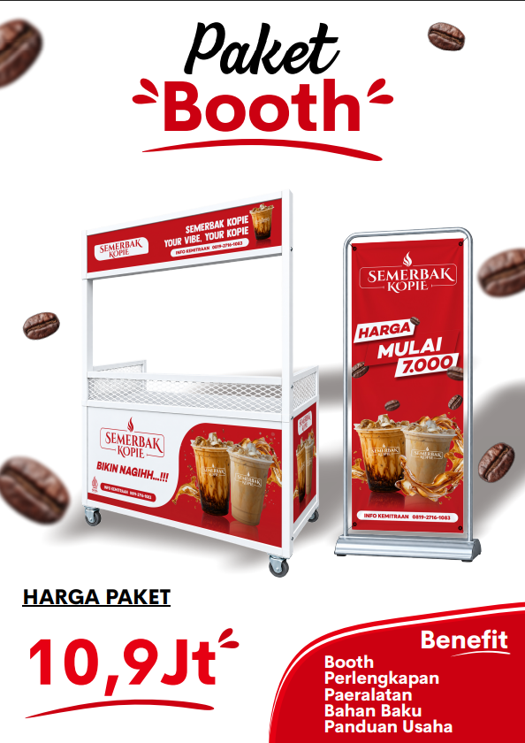 Brosur Paket Booth Semerbak Kopie, harga Rp 10,9 juta